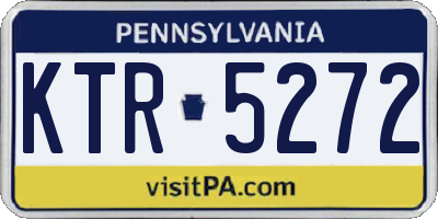 PA license plate KTR5272