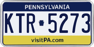 PA license plate KTR5273