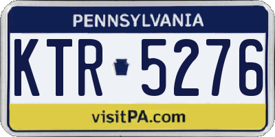 PA license plate KTR5276