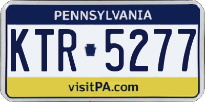 PA license plate KTR5277