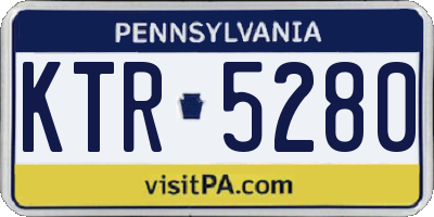 PA license plate KTR5280