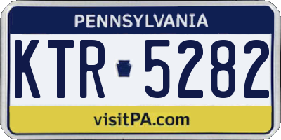 PA license plate KTR5282