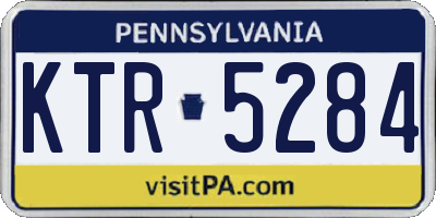 PA license plate KTR5284