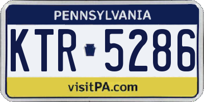 PA license plate KTR5286