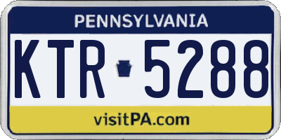PA license plate KTR5288
