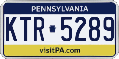PA license plate KTR5289