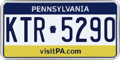 PA license plate KTR5290