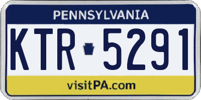 PA license plate KTR5291