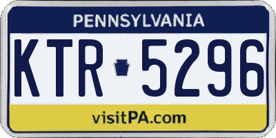 PA license plate KTR5296