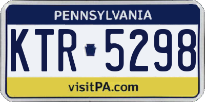 PA license plate KTR5298