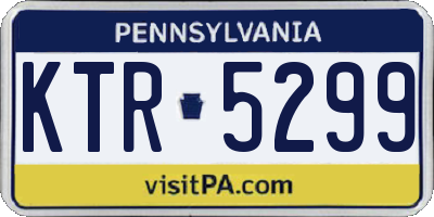 PA license plate KTR5299