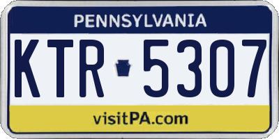 PA license plate KTR5307