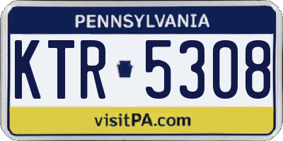 PA license plate KTR5308