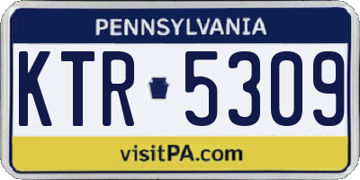 PA license plate KTR5309
