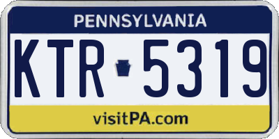 PA license plate KTR5319