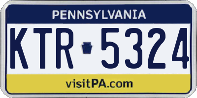 PA license plate KTR5324