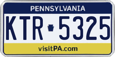 PA license plate KTR5325