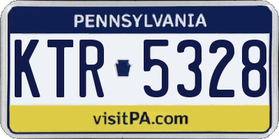 PA license plate KTR5328