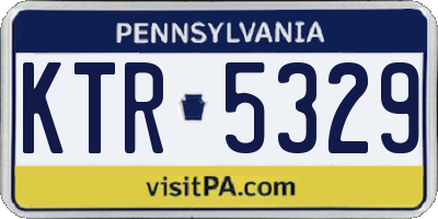 PA license plate KTR5329