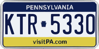 PA license plate KTR5330