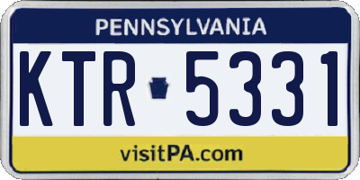 PA license plate KTR5331