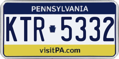 PA license plate KTR5332