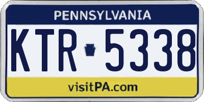 PA license plate KTR5338