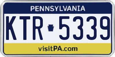 PA license plate KTR5339