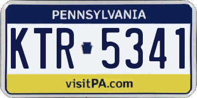 PA license plate KTR5341