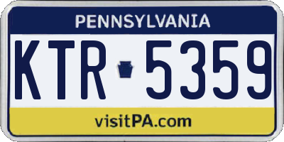 PA license plate KTR5359