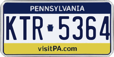 PA license plate KTR5364