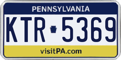 PA license plate KTR5369