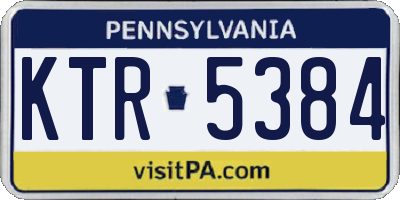 PA license plate KTR5384