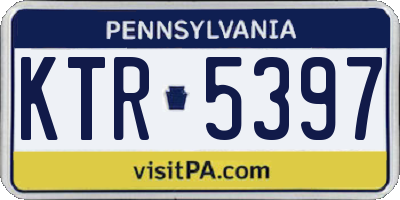 PA license plate KTR5397