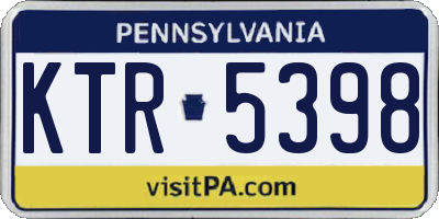 PA license plate KTR5398