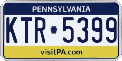 PA license plate KTR5399