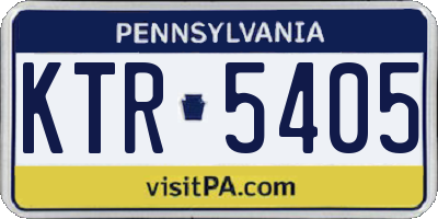 PA license plate KTR5405