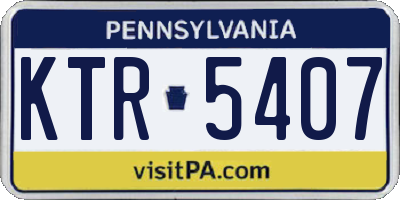 PA license plate KTR5407