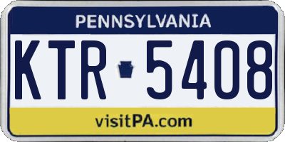 PA license plate KTR5408