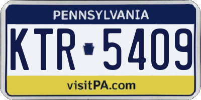 PA license plate KTR5409