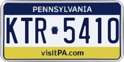 PA license plate KTR5410