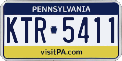 PA license plate KTR5411