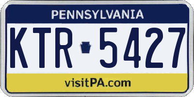PA license plate KTR5427