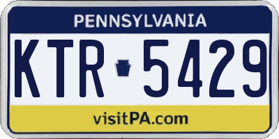 PA license plate KTR5429