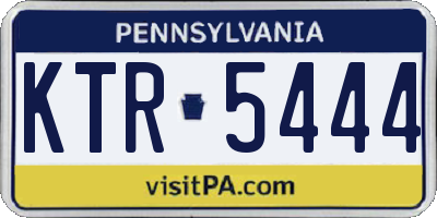 PA license plate KTR5444