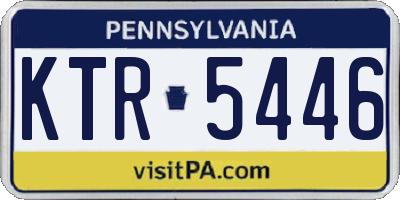 PA license plate KTR5446