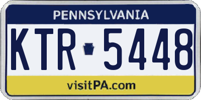 PA license plate KTR5448