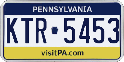 PA license plate KTR5453