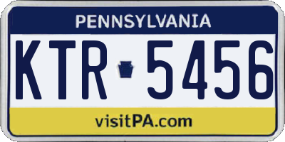 PA license plate KTR5456