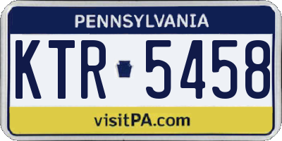 PA license plate KTR5458